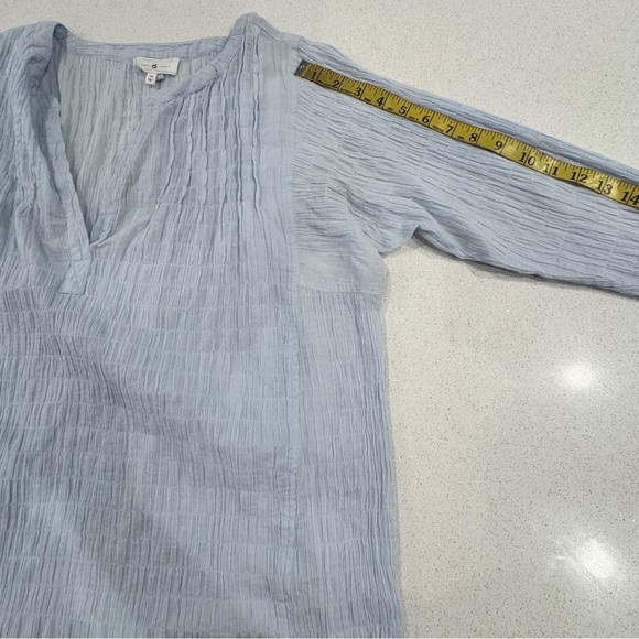 Lou & Grey Light Gray/Bluish Women's cotton Top long sleeve Size Medium - Picture 5 of 7